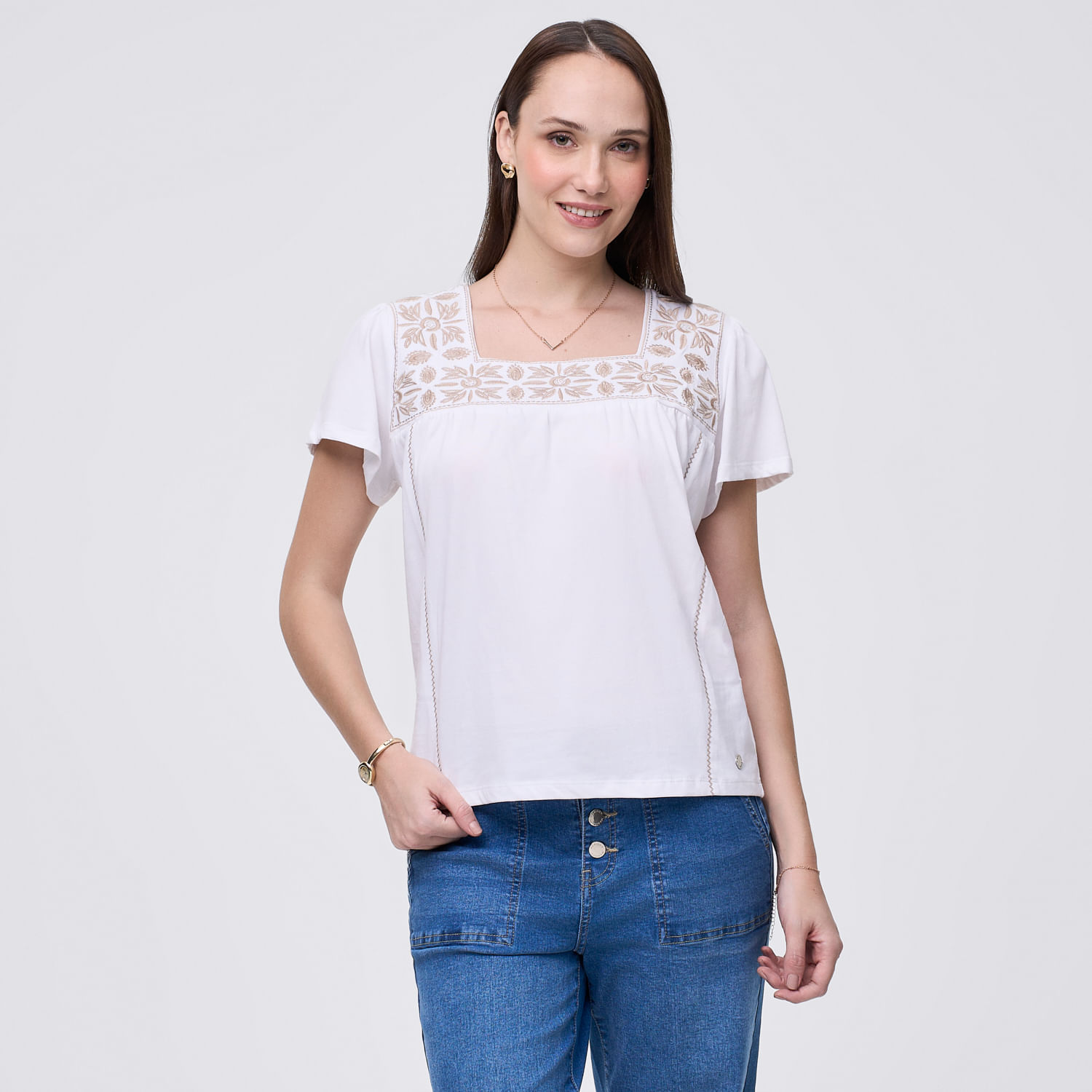 Polo Mujer Sol Madison Manga Corta Blanco L