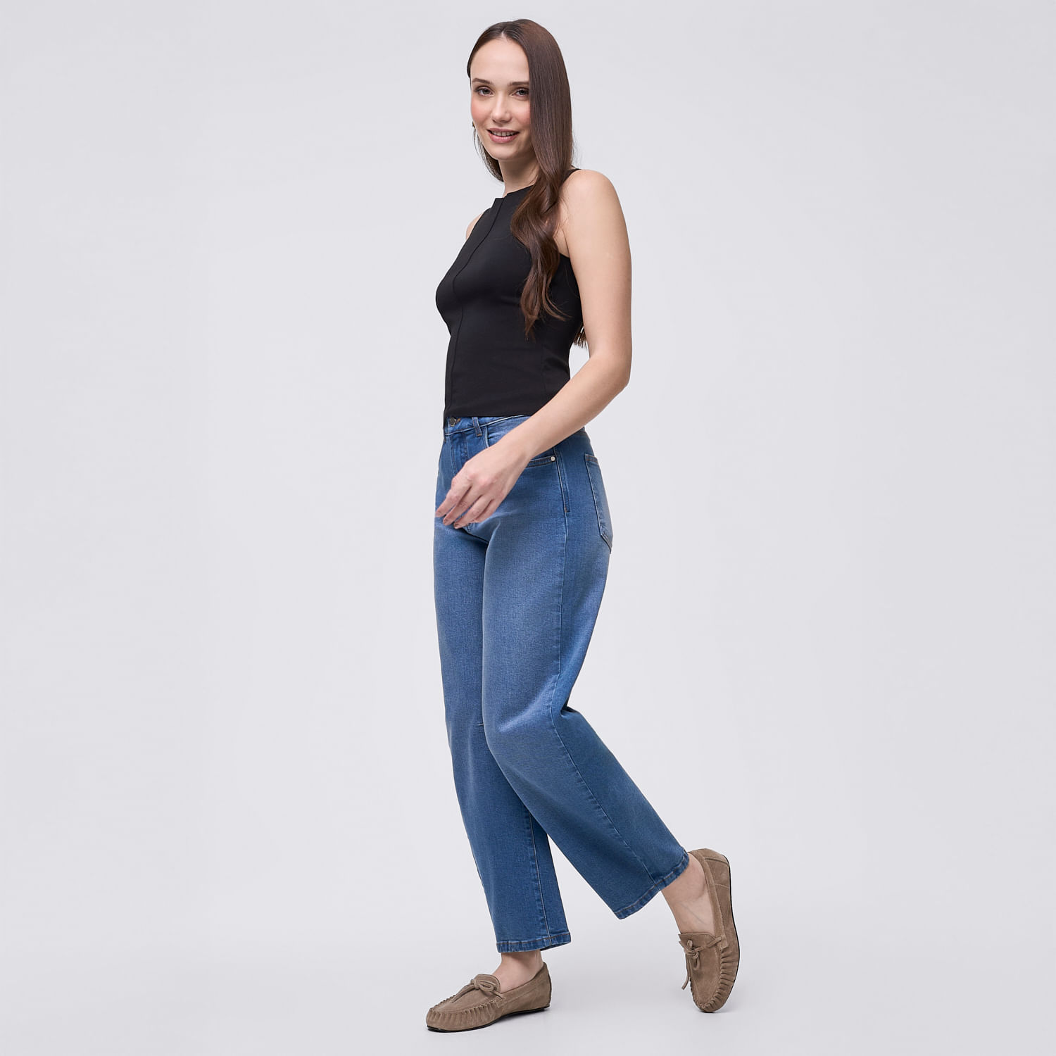 Jean Mujer Bar Madison Azul Acero 32