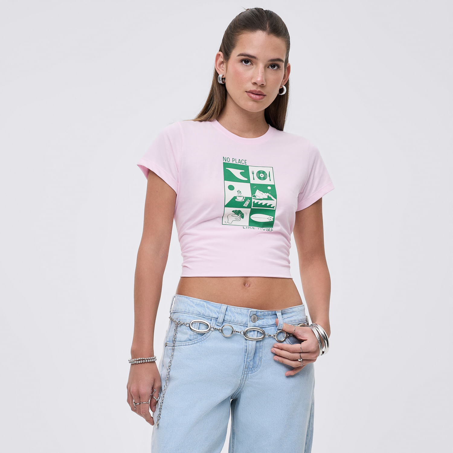 Polo Mujer Bas Reg Print I Hypnotic Manga Corta Palo Rosa Xs