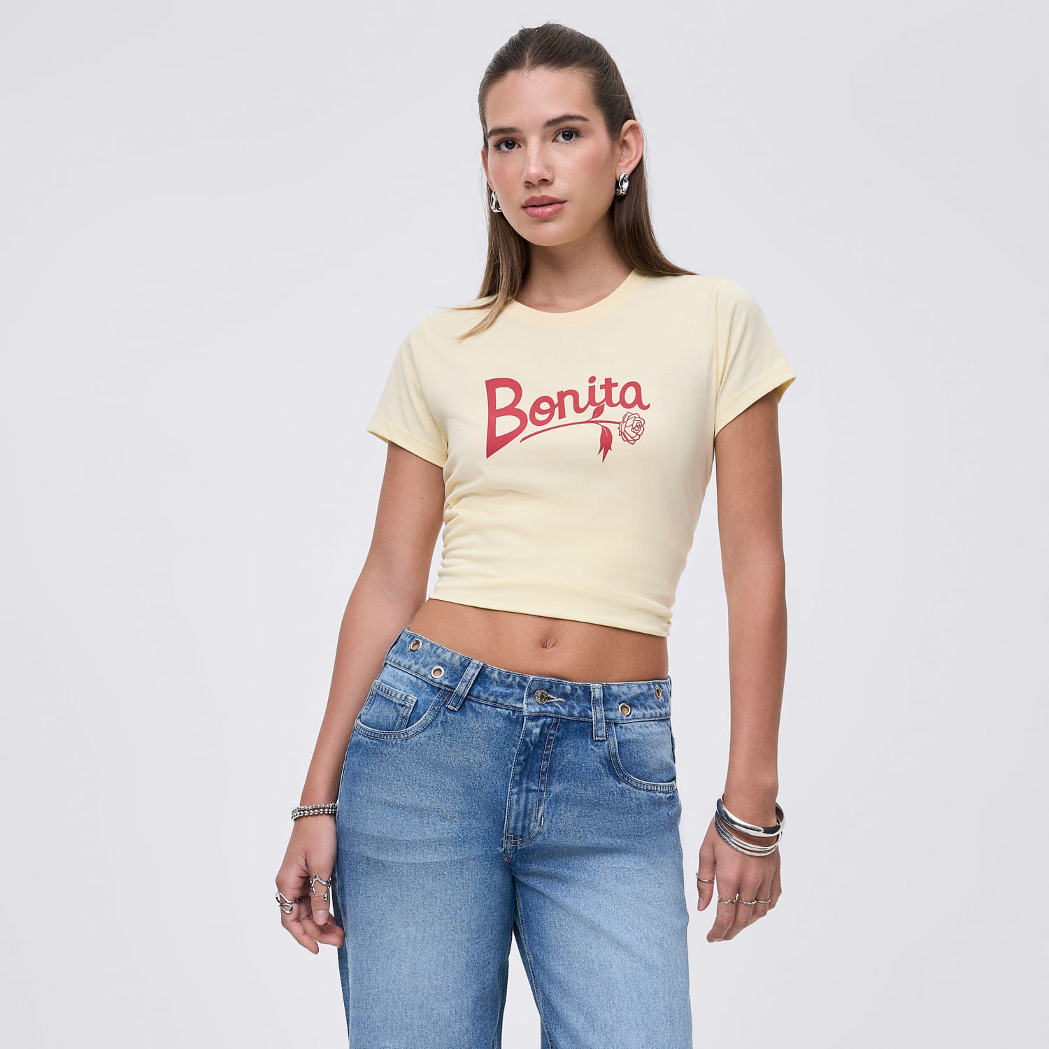 Polo Mujer Bas Reg Print I Hypnotic Manga Corta Amarillo Claro M