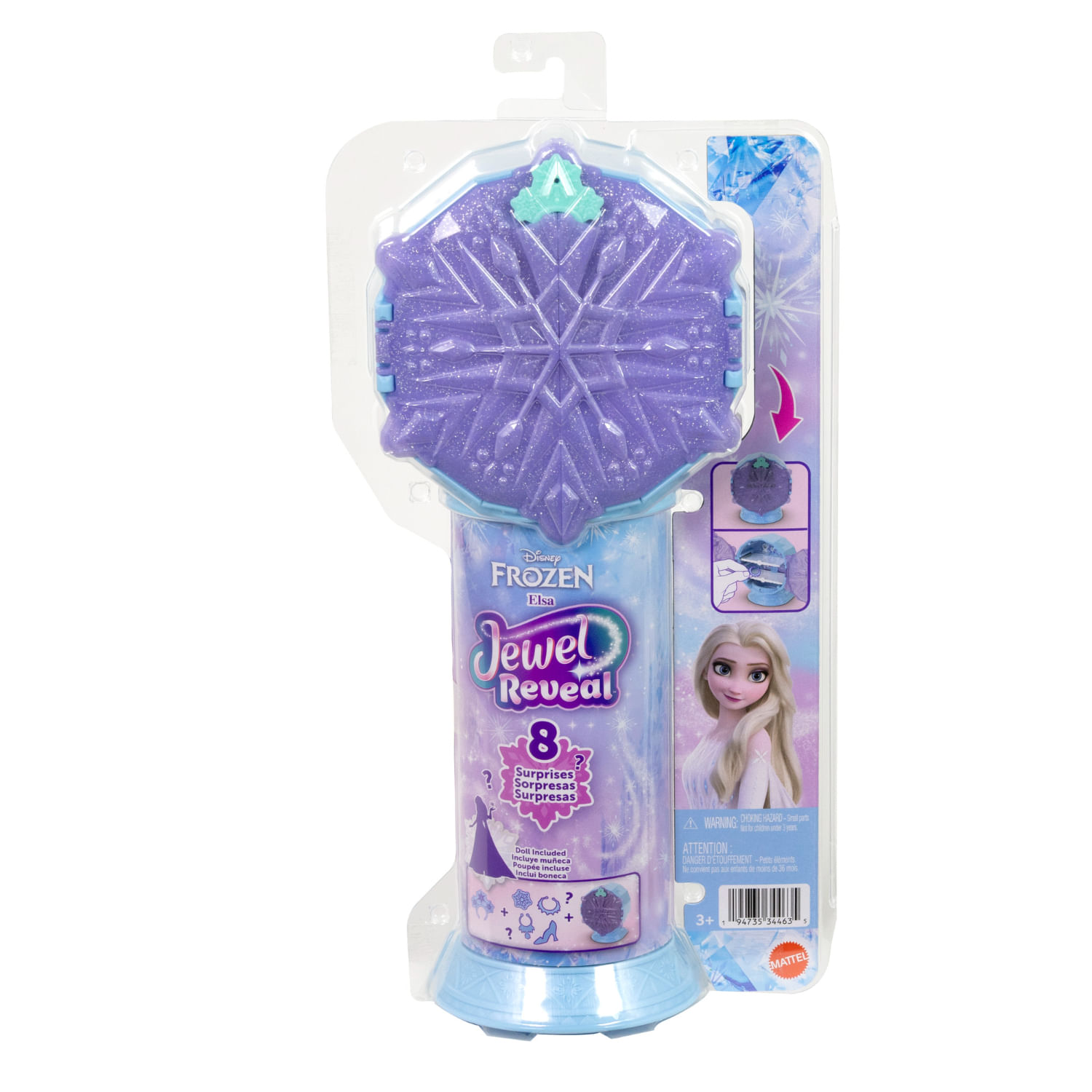 Muñeca Sorpresa Color Reveal Elsa Disney Frozen Mattel