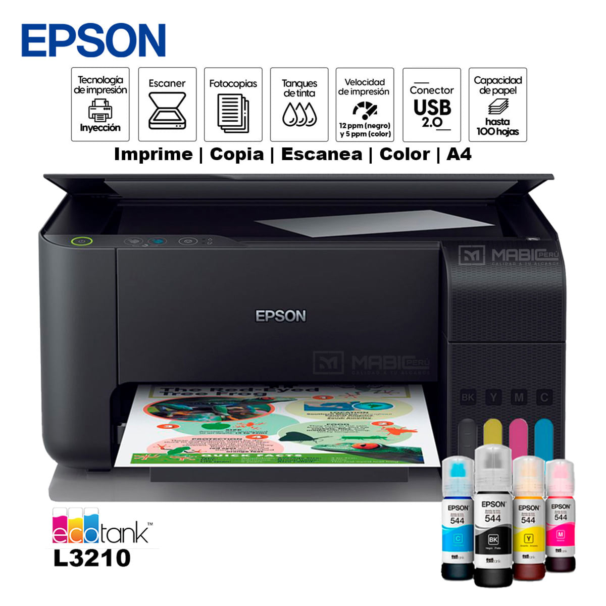 Impresora Multifuncional Epson L3210 USB
