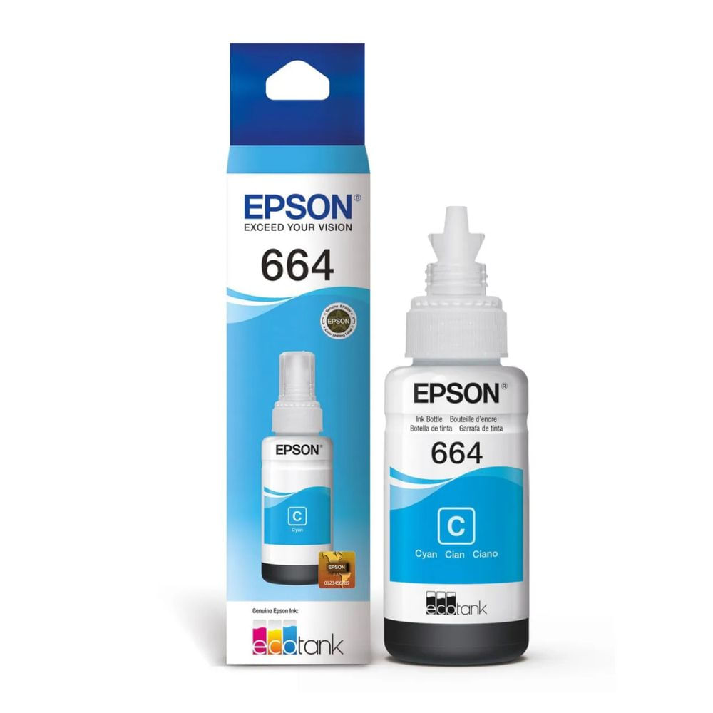Tinta Epson T664 220 Cian