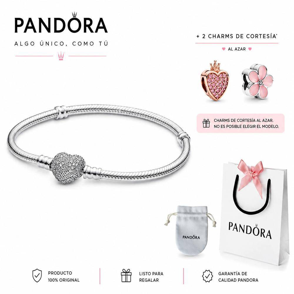 pulsera Pandora Moments con corazon talla 18cm