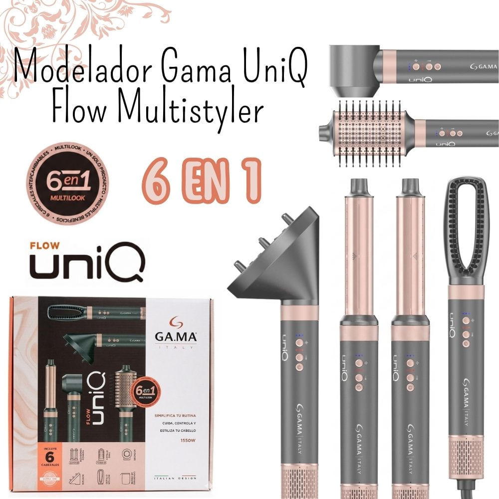 Cepillo Secador Gama Multistyler UniQ Flow 6 en 1.
