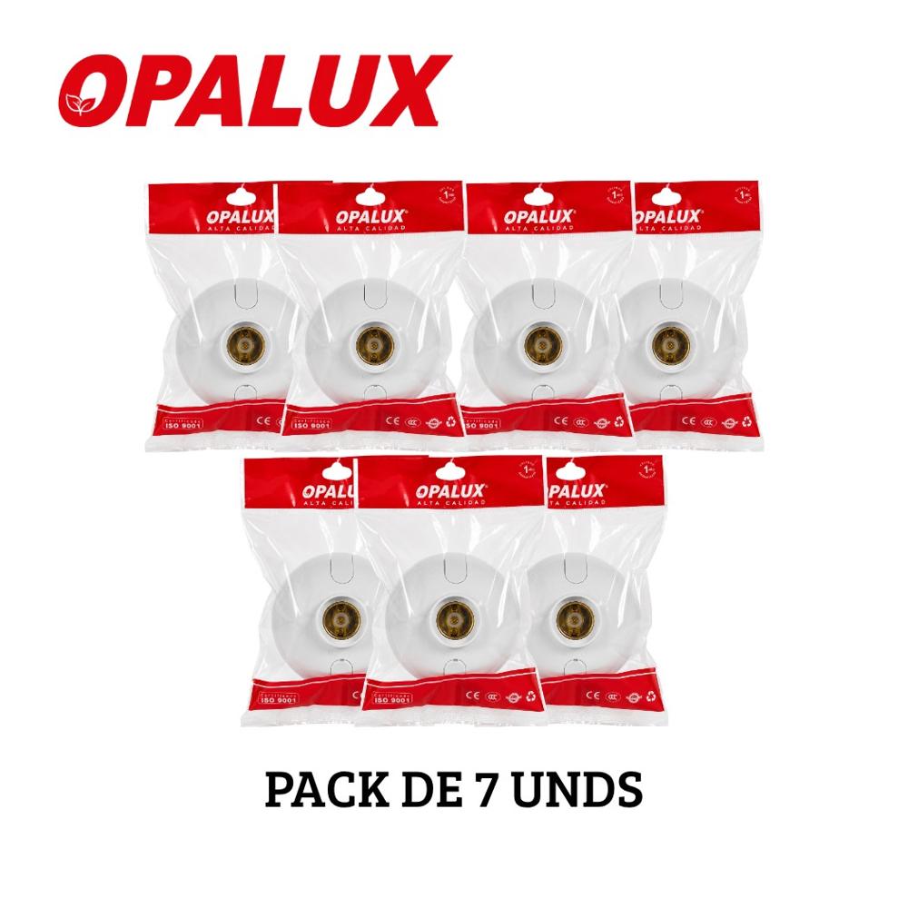 Wall Socket E27 Oval Blanco Opalux - Pack de 7 unds