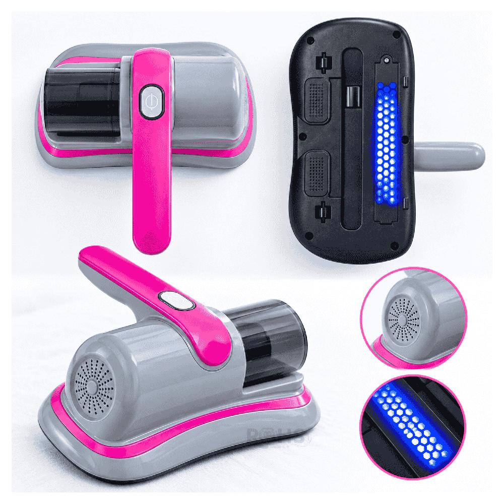 Aspiradora Anti Ácaros Para Colchones Sofás Y Tapicería Con Luz UV Filtro Lavable Portátil