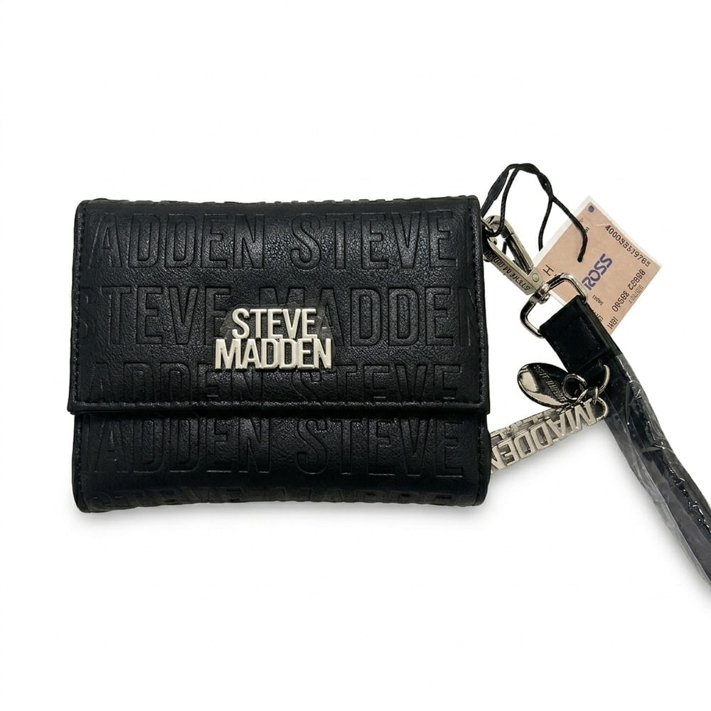 Billetera de mujer Steve Madden elegante y duradera negro