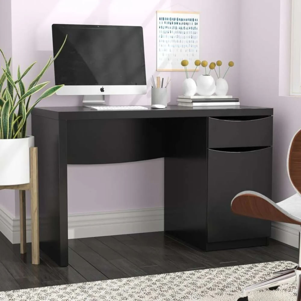 Escritorio Gamer Resident 2 Cajones Ventitas Home Negro