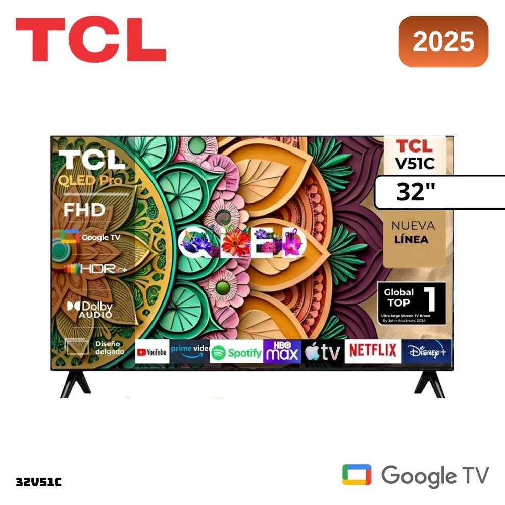TELEVISOR TCL 32 QLED SMART TV GOOGLE TV FHD 2025 - 32V51C