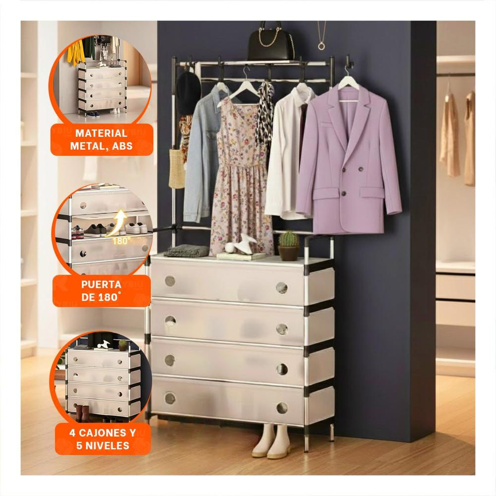 Modulo con Perchera Cerrado para Casa y Hogar con Distribucion Eficiente Y notas