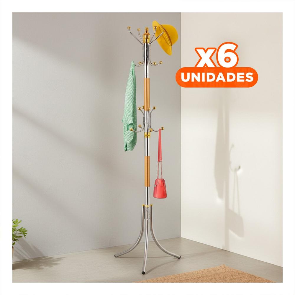Pack6 Modulo de Colgado 172cm Dorado y Plateado Estructura Firme Funcional Y Regalo Sticker