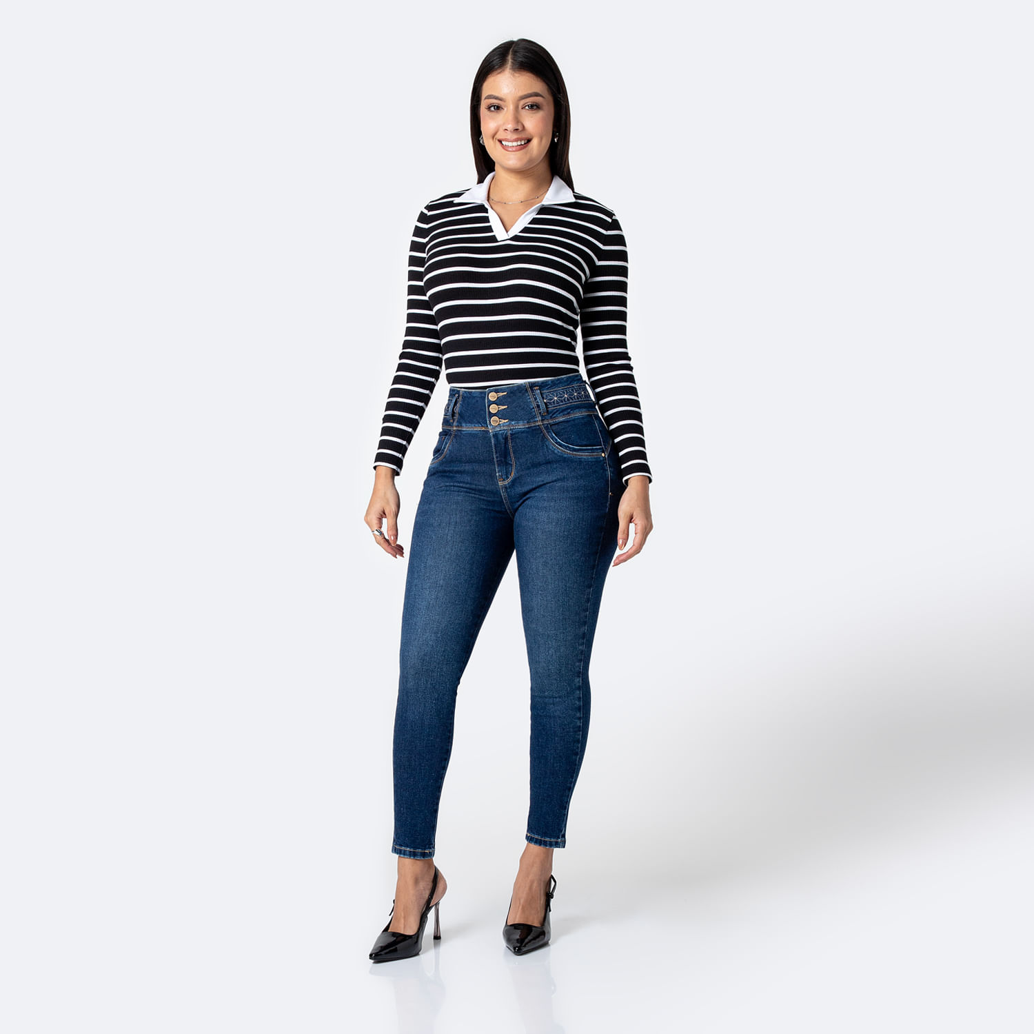Jean Mujer Aurelya Pionier Pitillo Azul 30