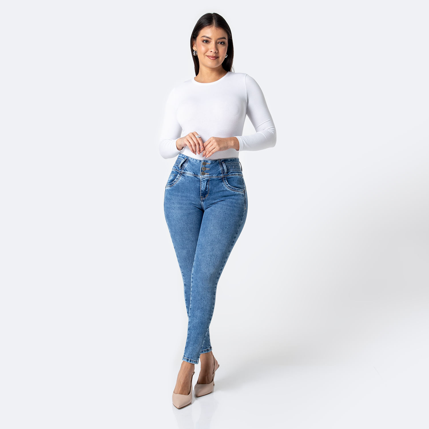 Jean Mujer Aurelya Pionier Pitillo Celeste Cielo 30