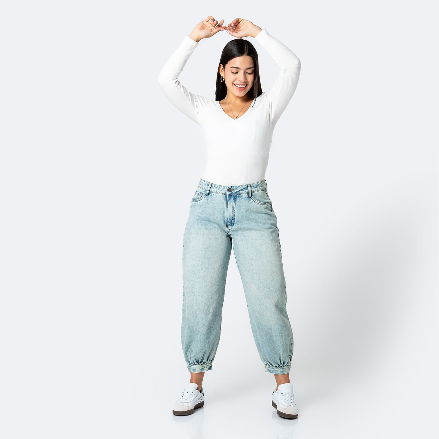 Jean Mujer Valenti Pionier Slouchy Celeste 28