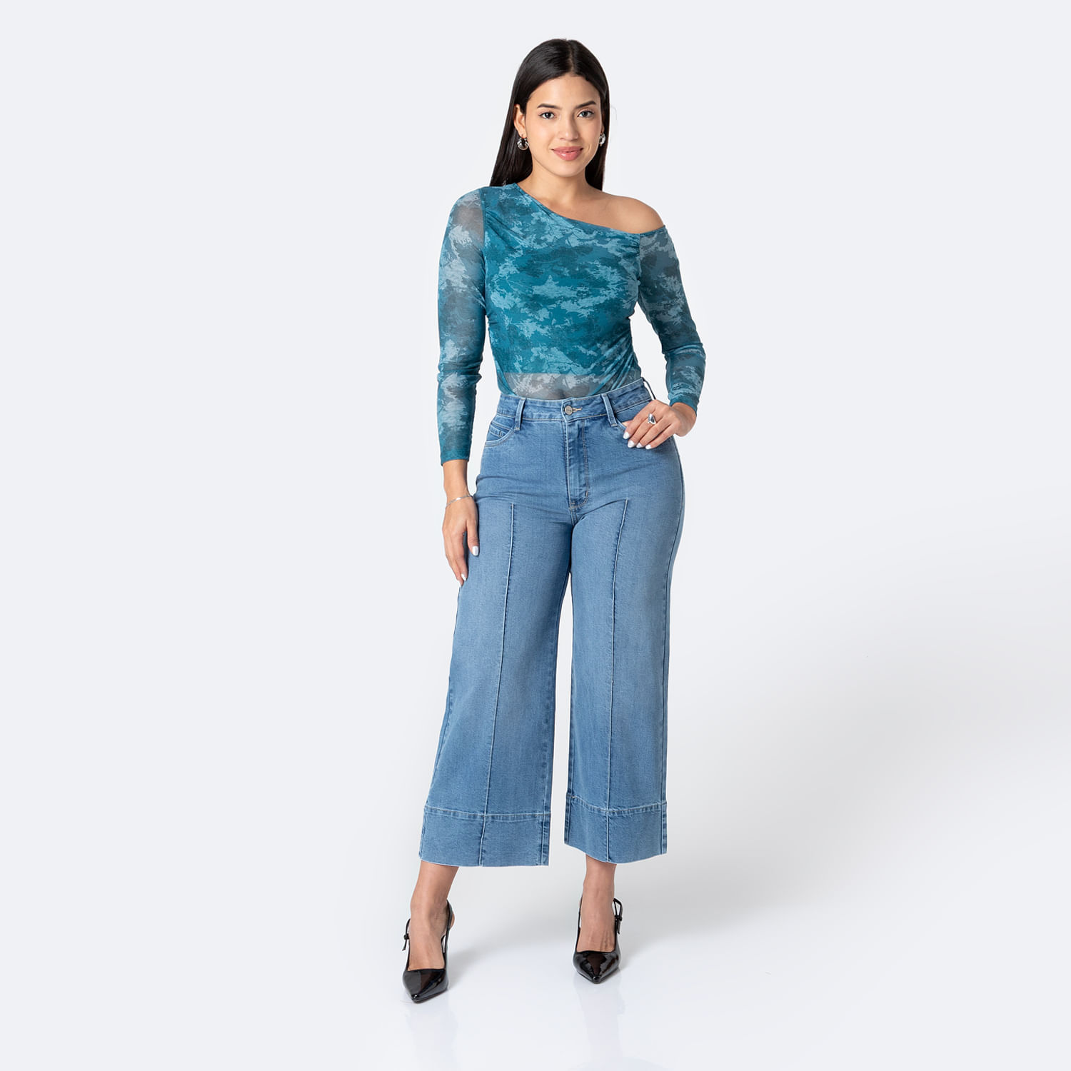 Jean Mujer Kineya Pionier Culotte Celeste Cielo 30