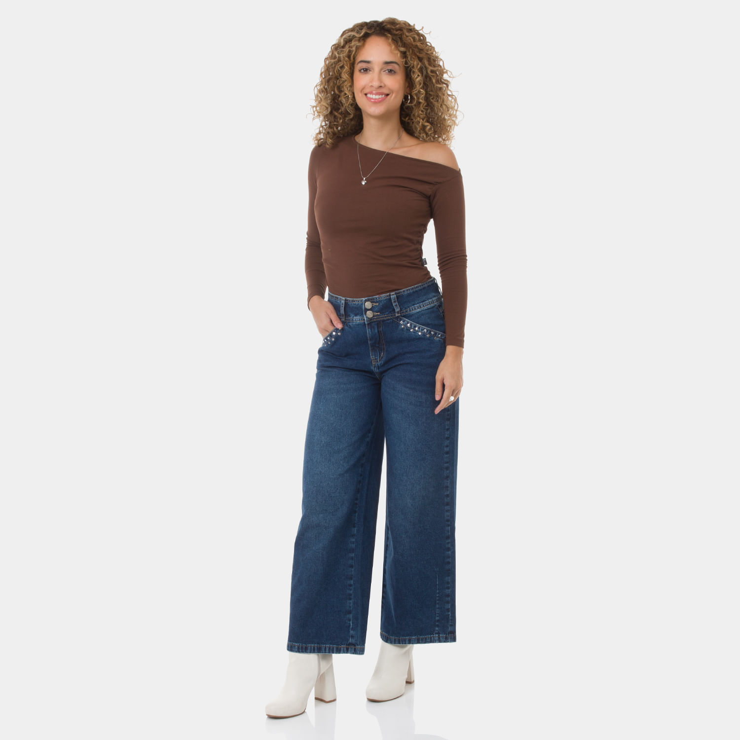 Jean Mujer Vanyx Fits Me Wide Leg Azul 26