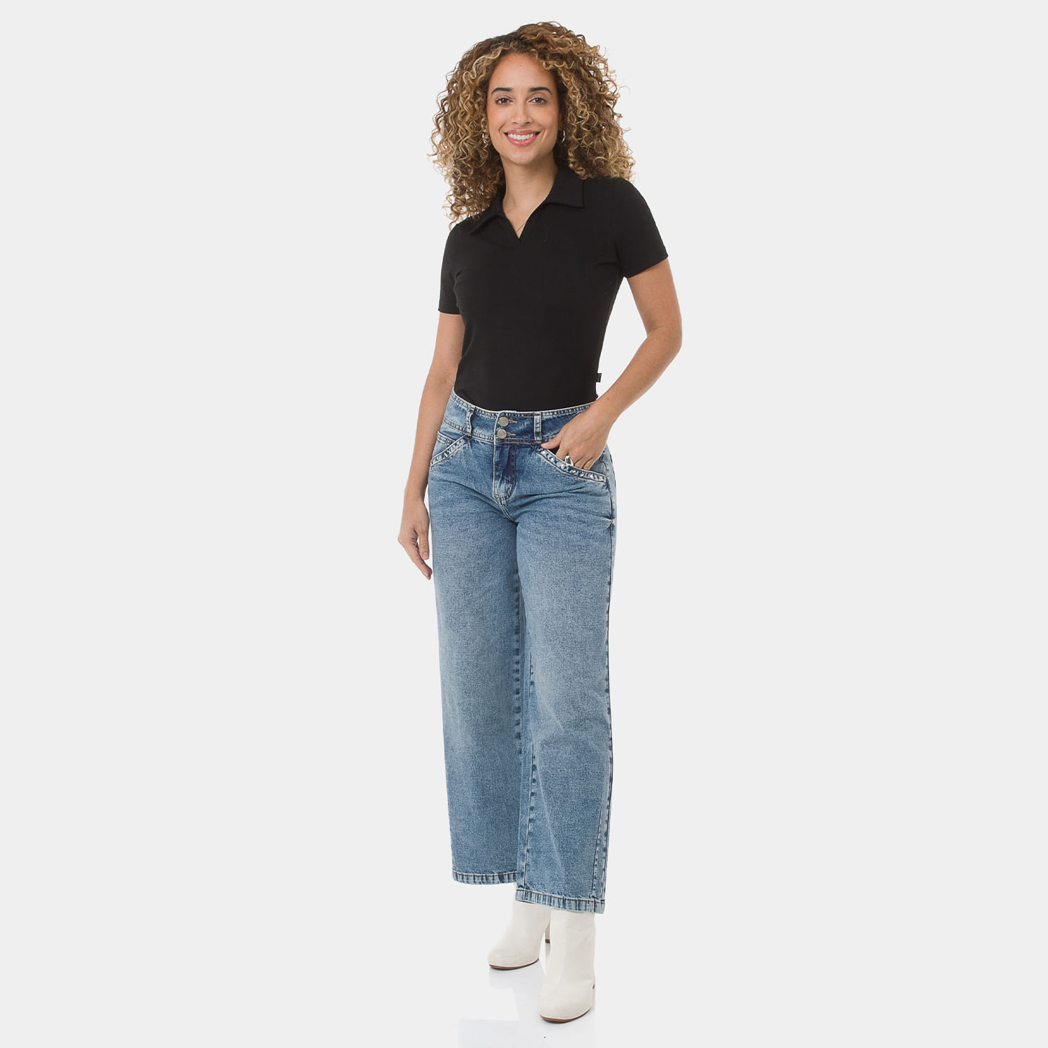 Jean Mujer Vanyx Fits Me Wide Leg Celeste Cielo 28