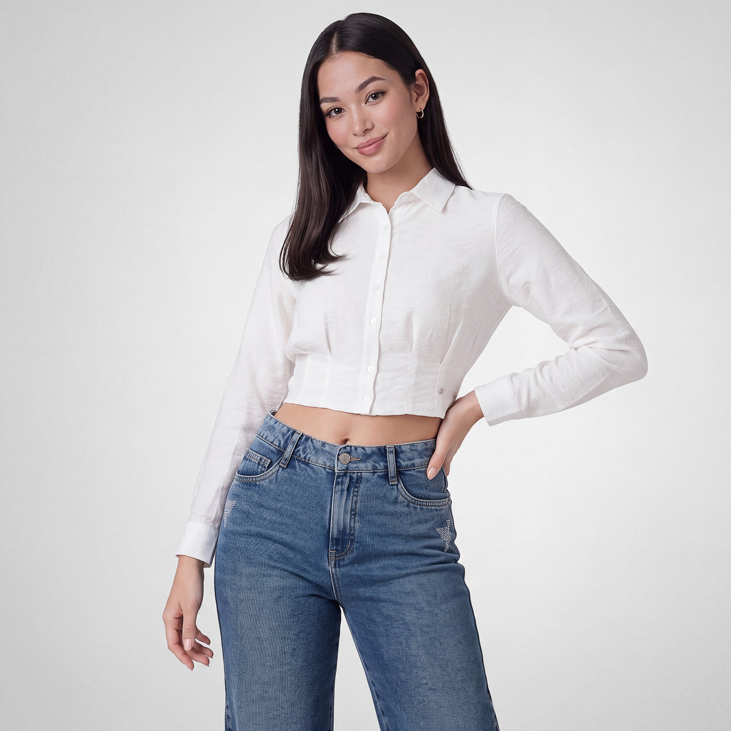 Blusa Mujer Lyren Squeeze Manga Larga Blanco S