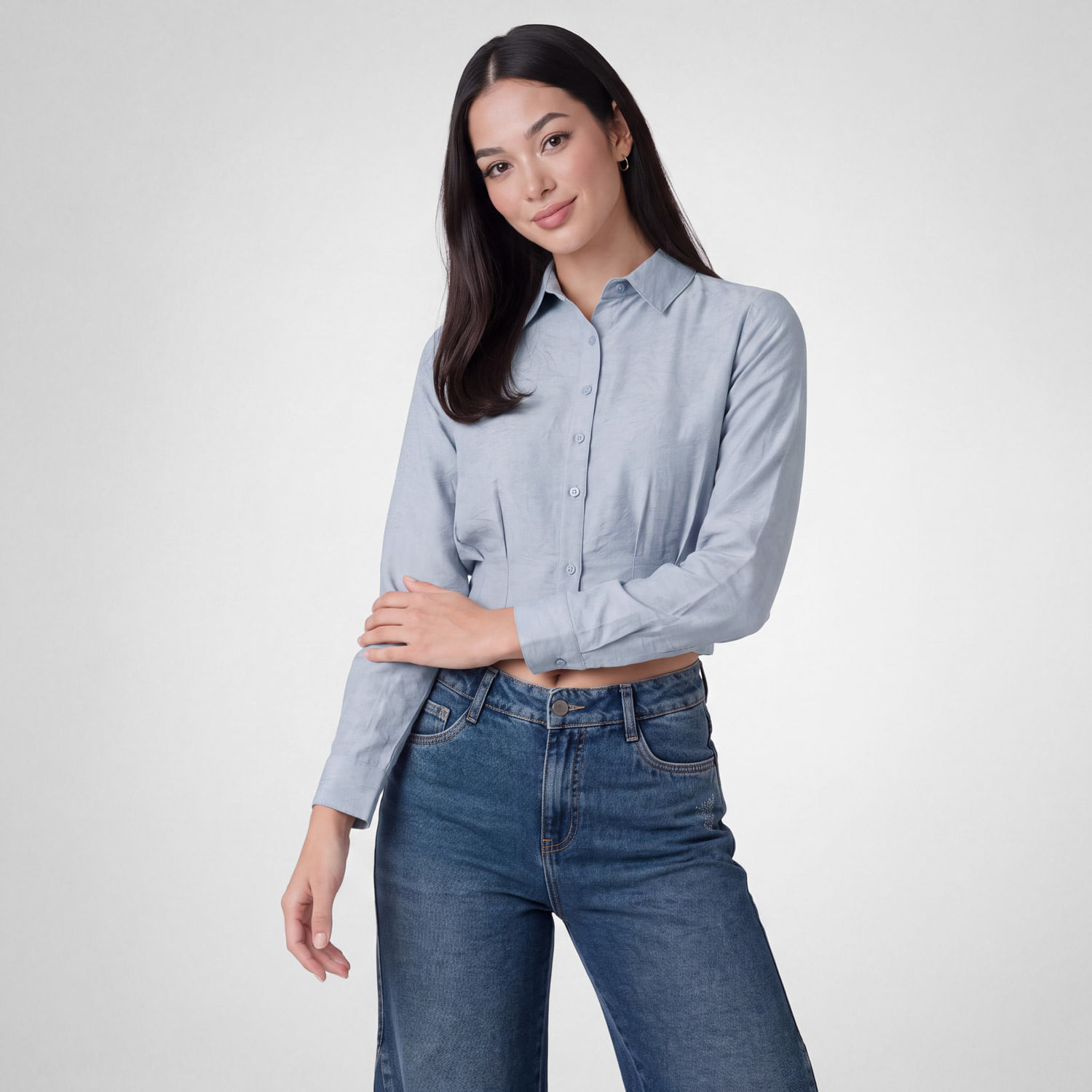 Blusa Mujer Lyren Squeeze Manga Larga Gris S
