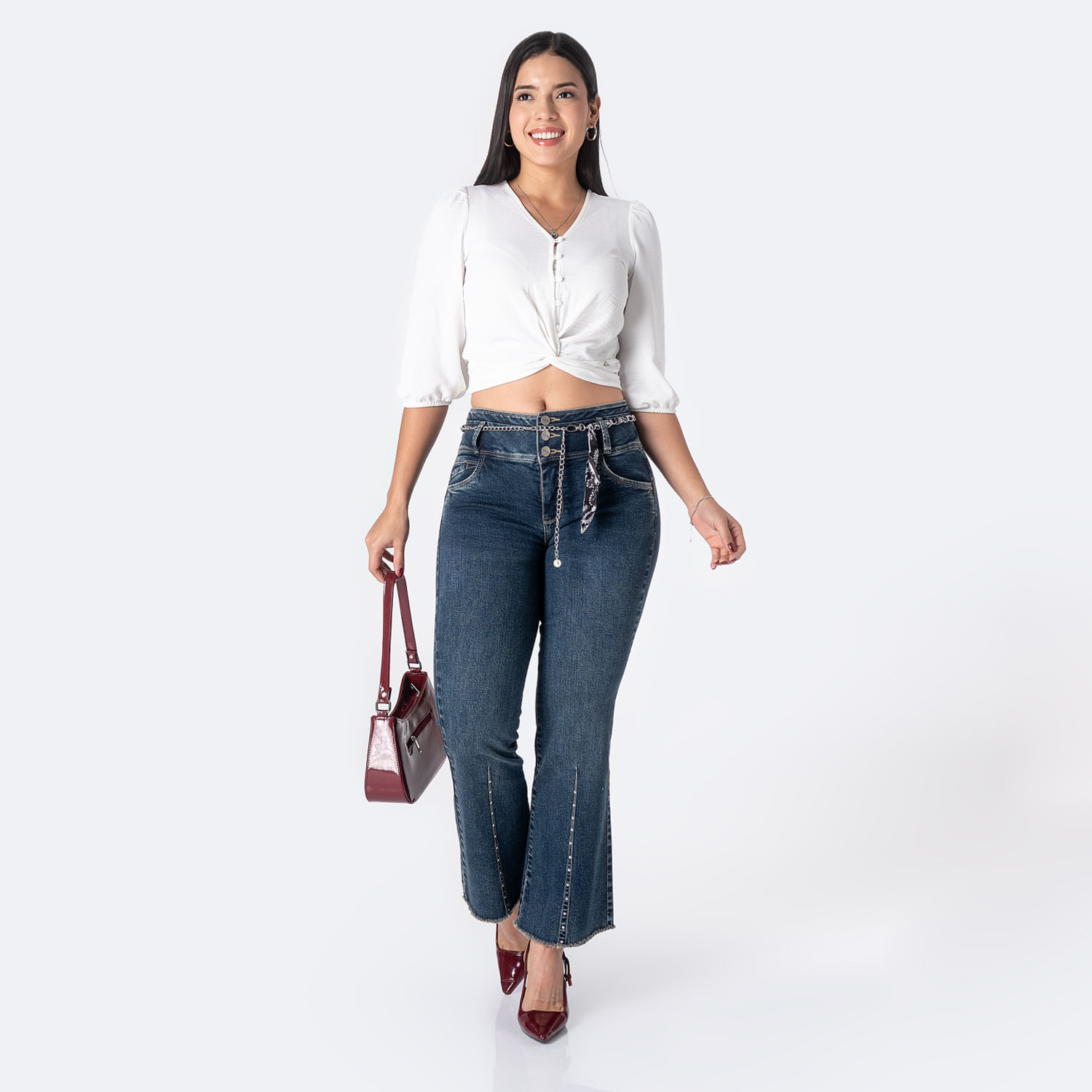 Jean Mujer Sirenit Pionier Flare Azul Marino 30