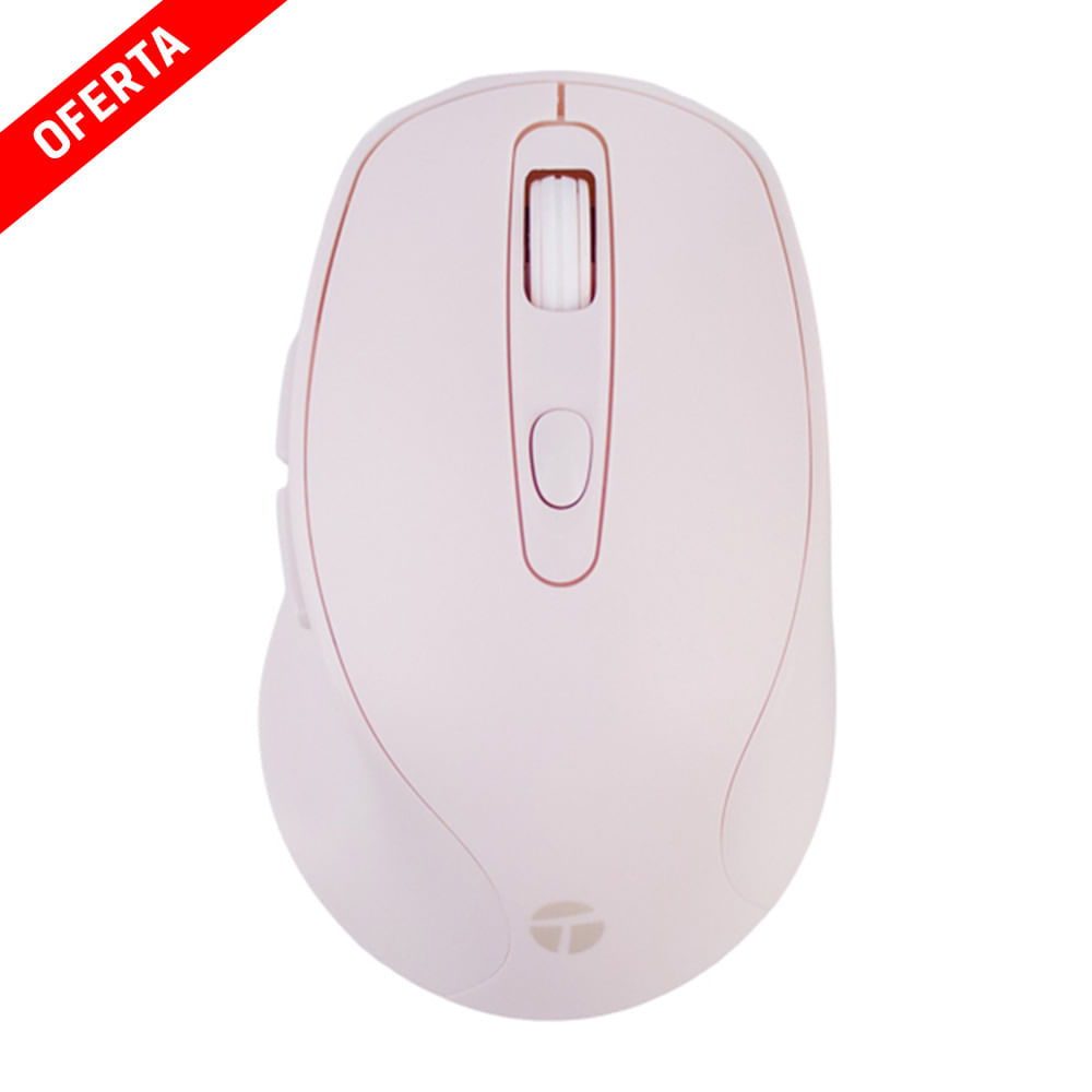MOUSE INALÁMBRICO TEROS TE-1234S 2.4GHZ 6 BOTONES USB ROSADO
