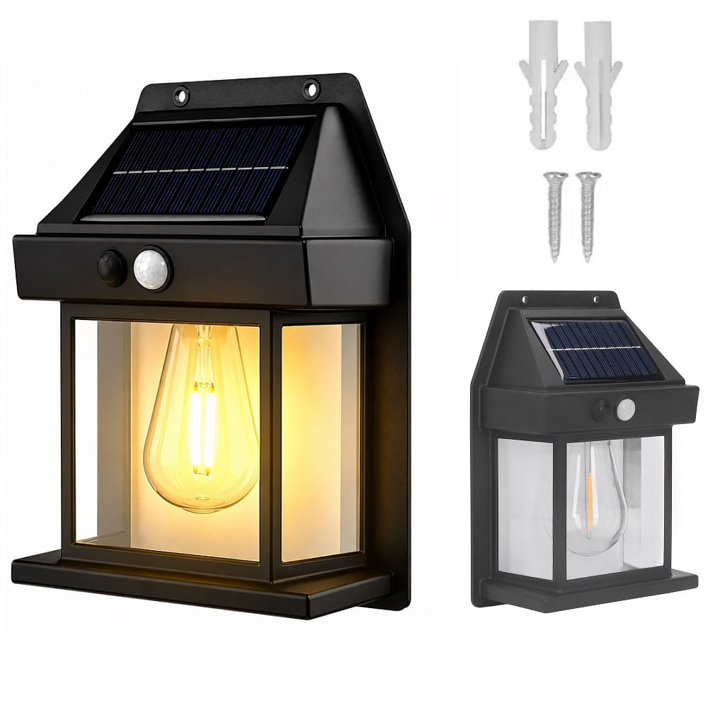 Lampara Solar Luz de Pared y Exteriores con Sensor de Movimiento