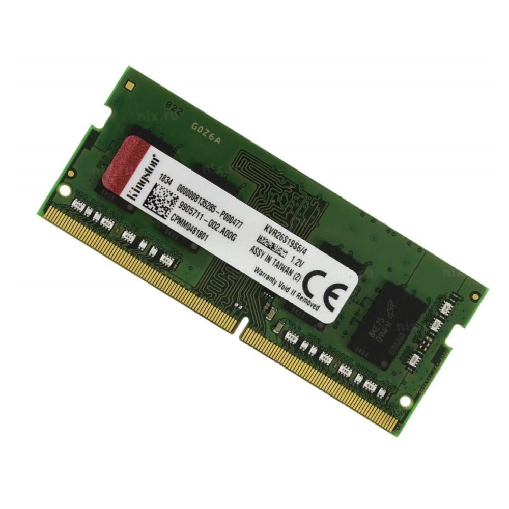 Memoria RAM Kingston KVR26S19S6/4Â 4GB 2666MHz DDR4 NON-ECC CL19 SODIMM 260 Espigas 1.2V