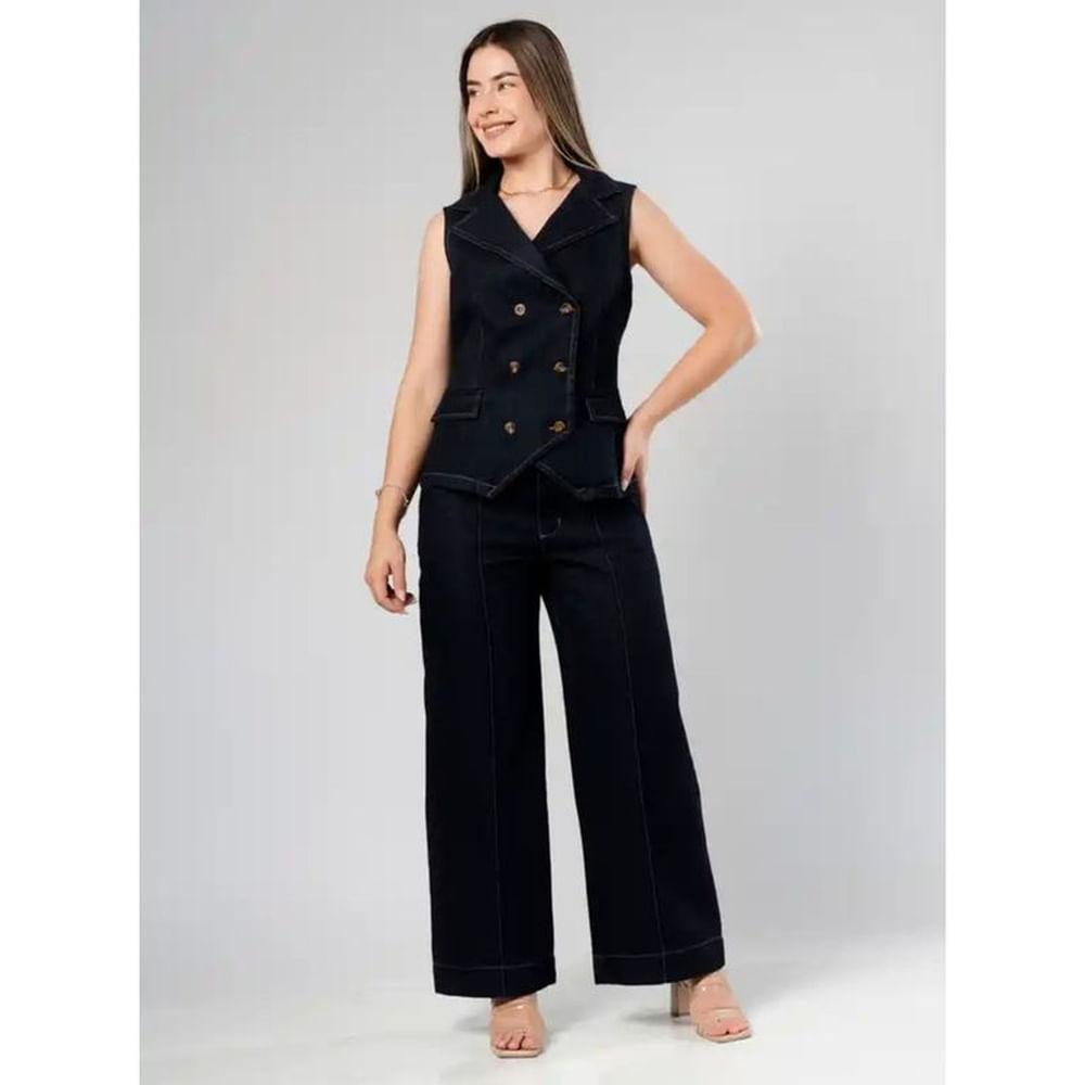 Chaleco Denim Sastre Mujer Kelly Natural M