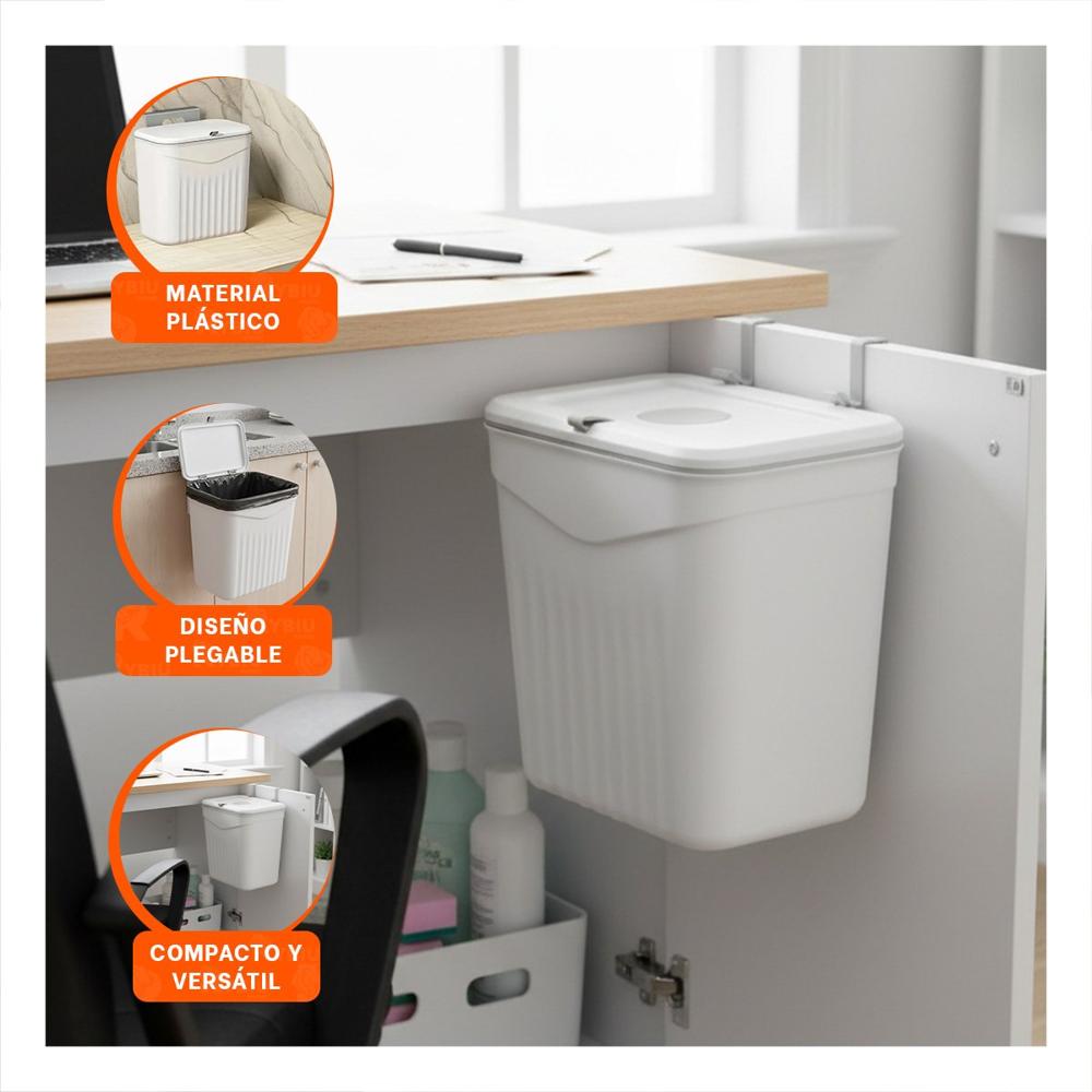 Deposito Blanco Colgante Resistente y Funcional para Cocina Y notas