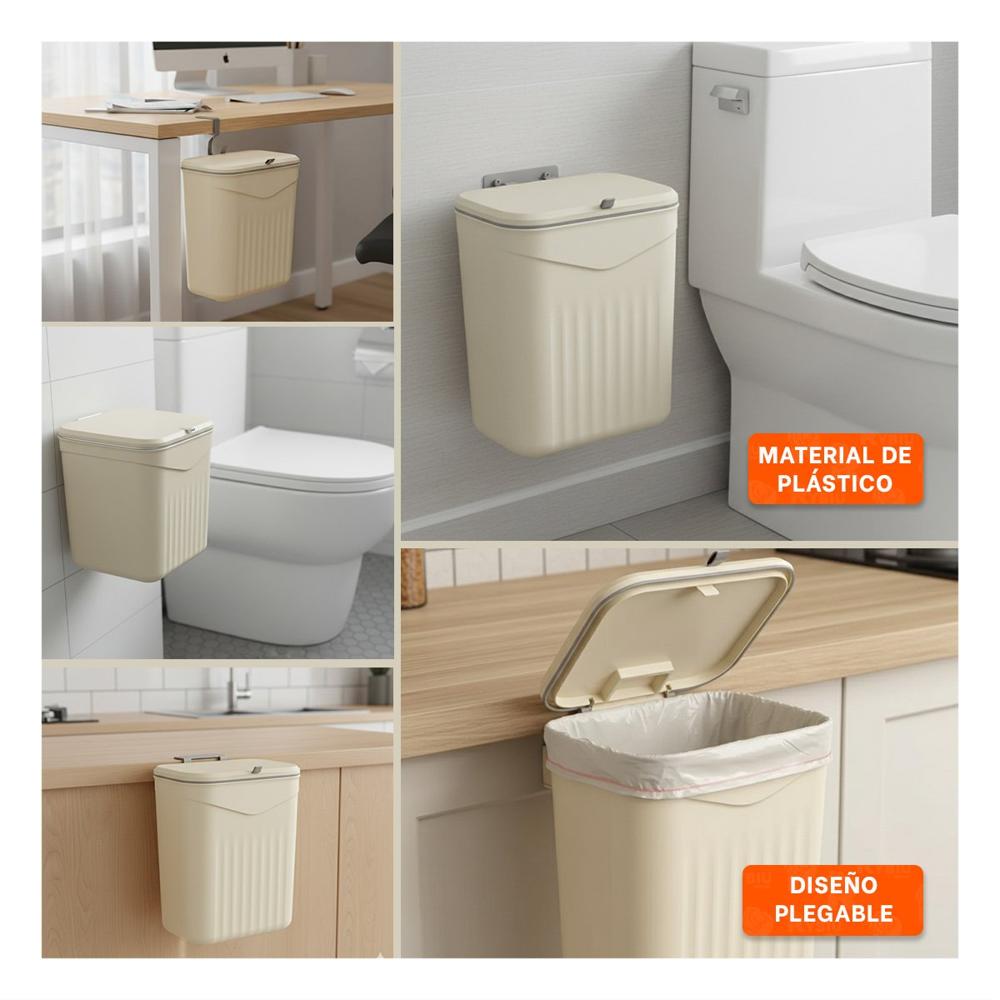 Cubo Beige Compacto y Elegante para Cocina
