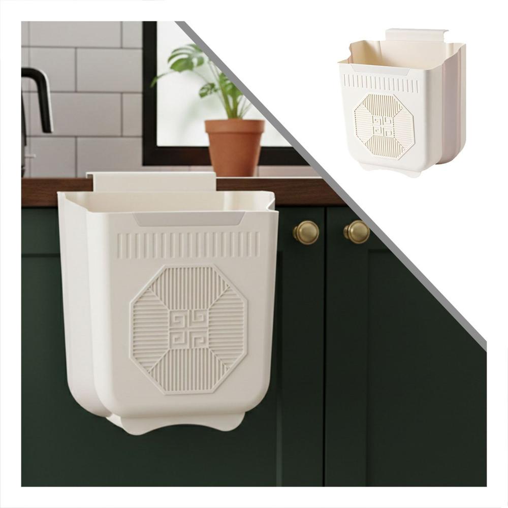 Contenedor Plegable para Puerta 22x21x12cm Crema y Plomo en Cocina Y Ligas Regalo