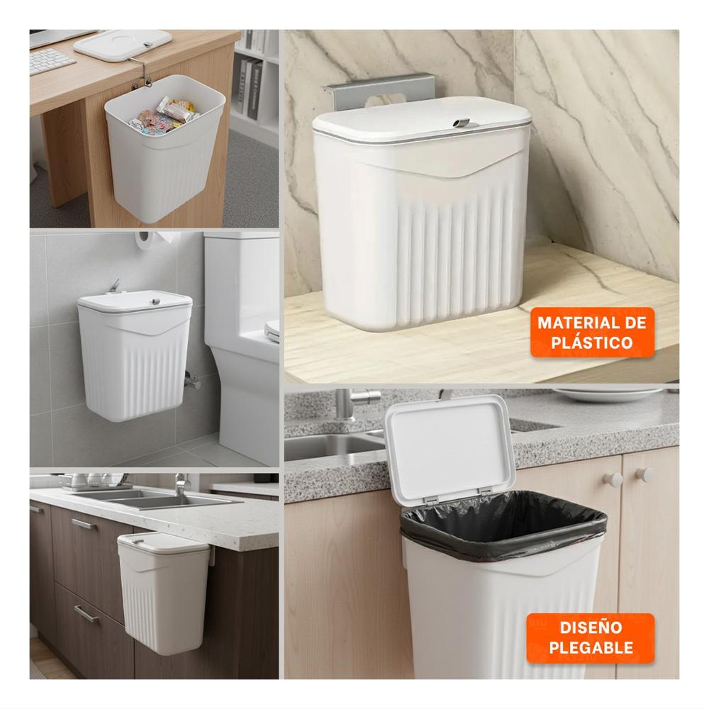Cubo Organizador Blanco Colgante Elegante y Util para Casa