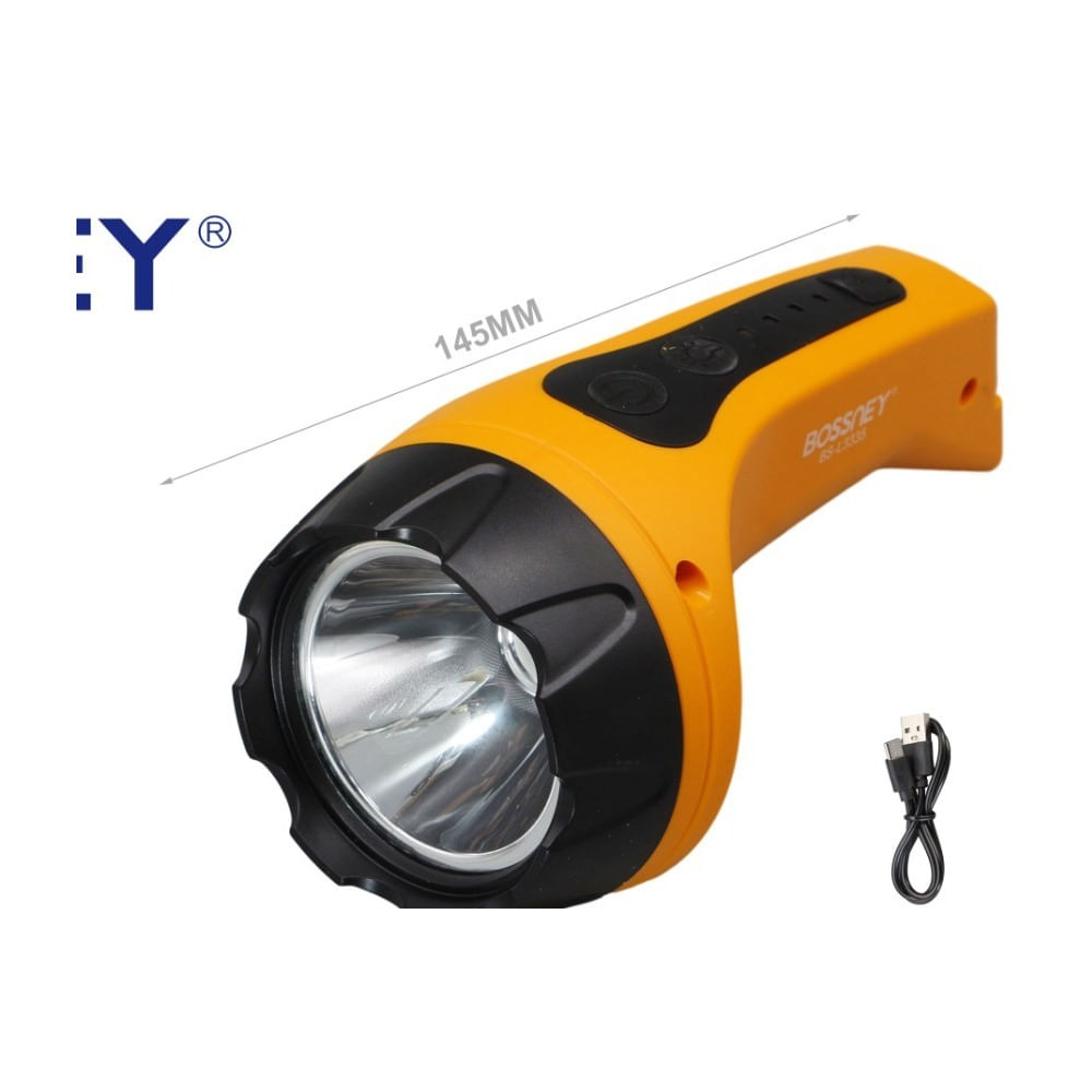 BOSSNEY Linterna LED de Mano de Alta Potencia 1800mAh BS-L3334