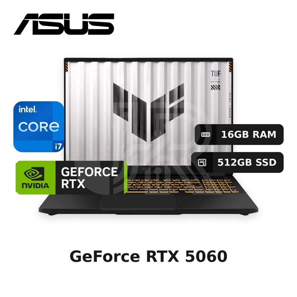 Laptop Asus Tuf F16 Fx608jmr Core I7-14650hx 16gb 512gb Ssd Rtx 5060 (90nr0nb1-m00ky0)