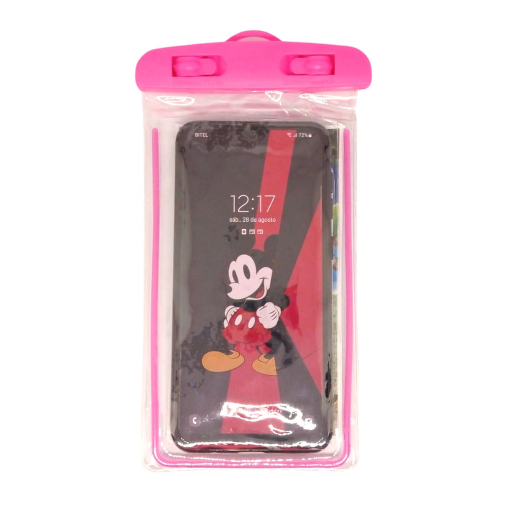 Funda Bolsa Protectora De Agua Para Celular Rosado