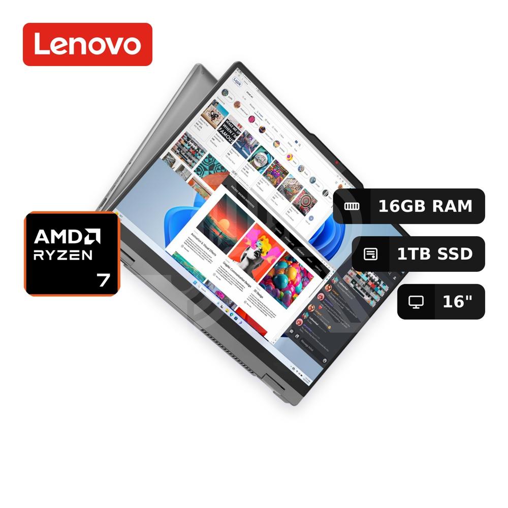Laptop Lenovo Ideapad 5 2-en-1 16ahp9 Ryzen 7-8845hs 16gb 1tb Ssd 16"" (83ds0056us)