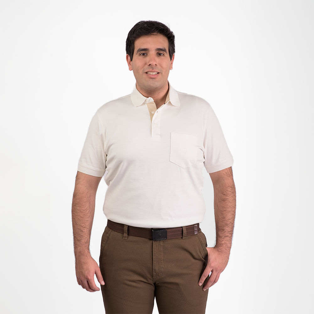 Polo Hombre Gzas2 Ritzy Of Italy Crema Talla L