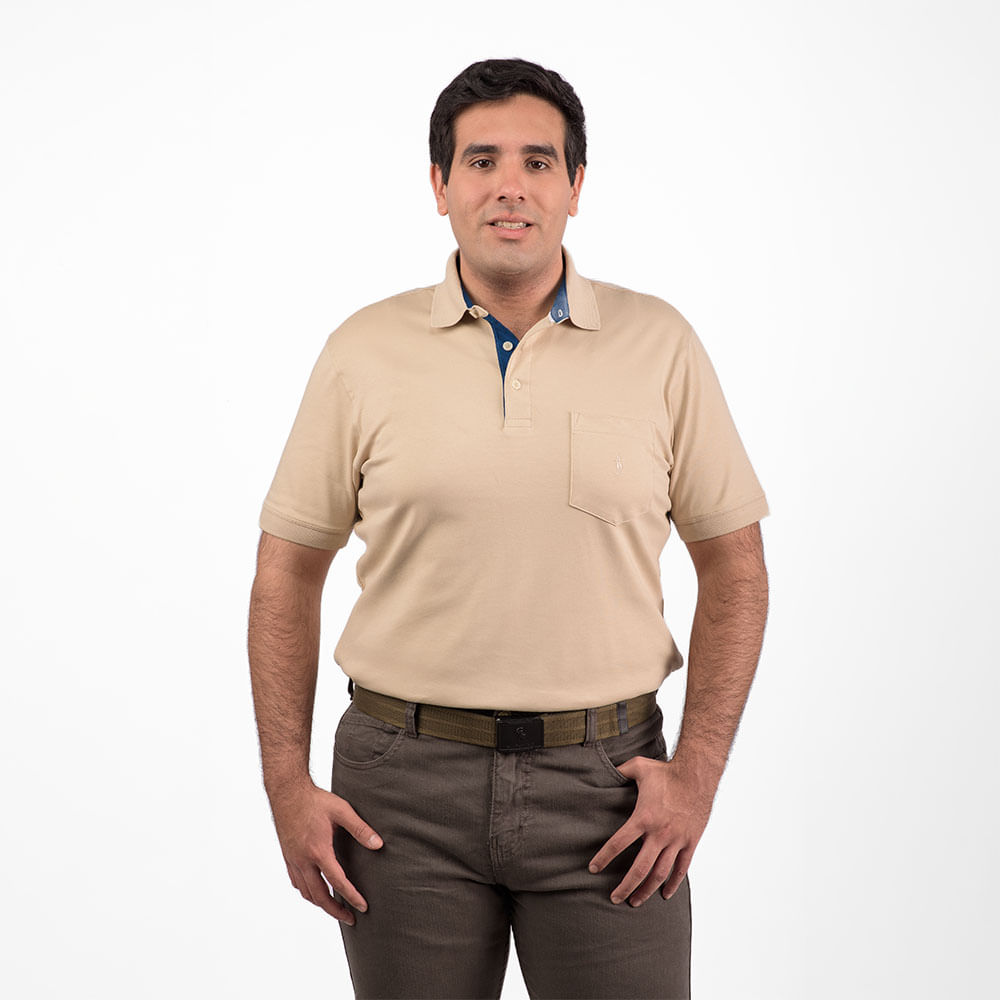 Polo Hombre Gzas2 Ritzy Of Italy Beige Talla M