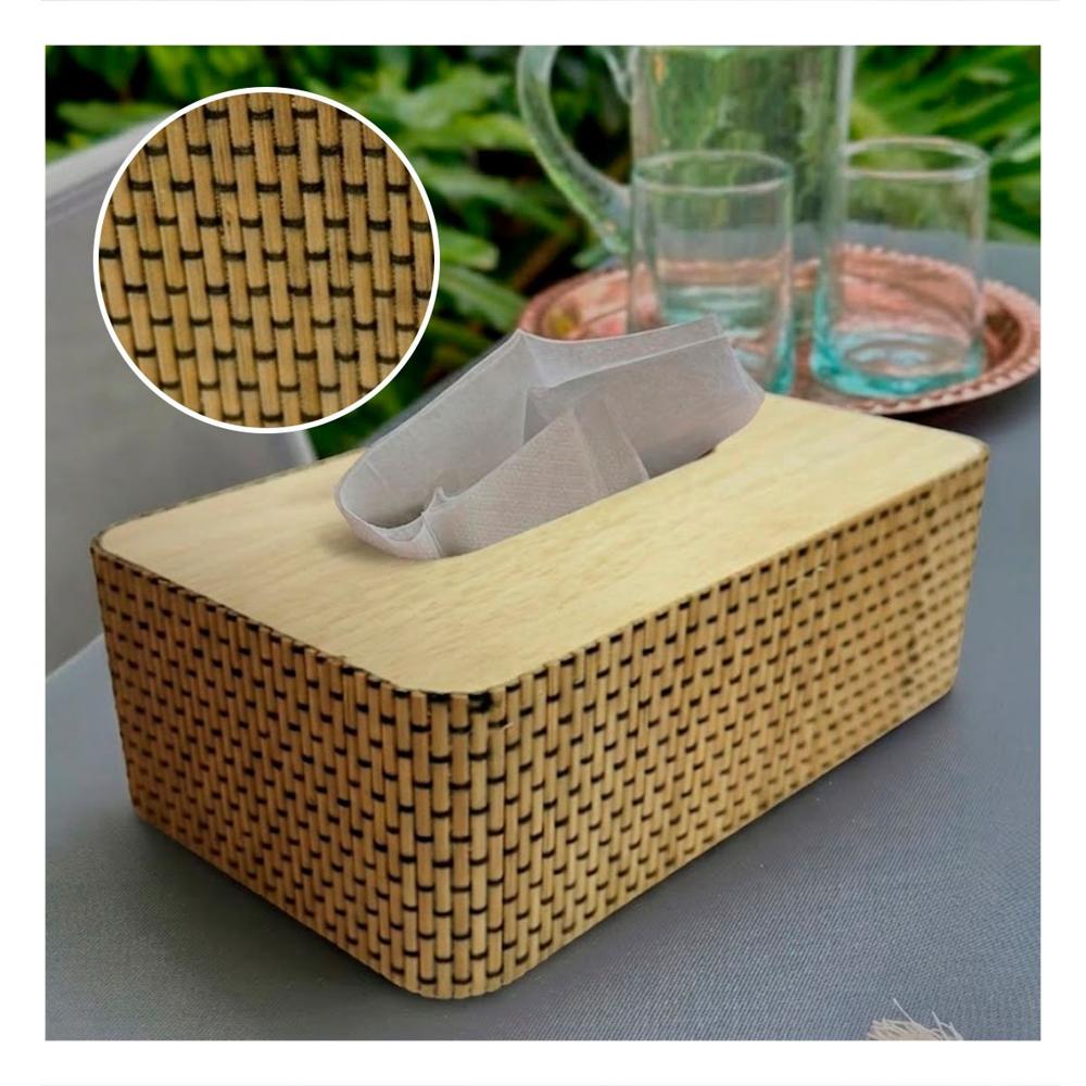 Servilletero Bambu para Cocina Color Mostaza 21x13x8 cm YSticky