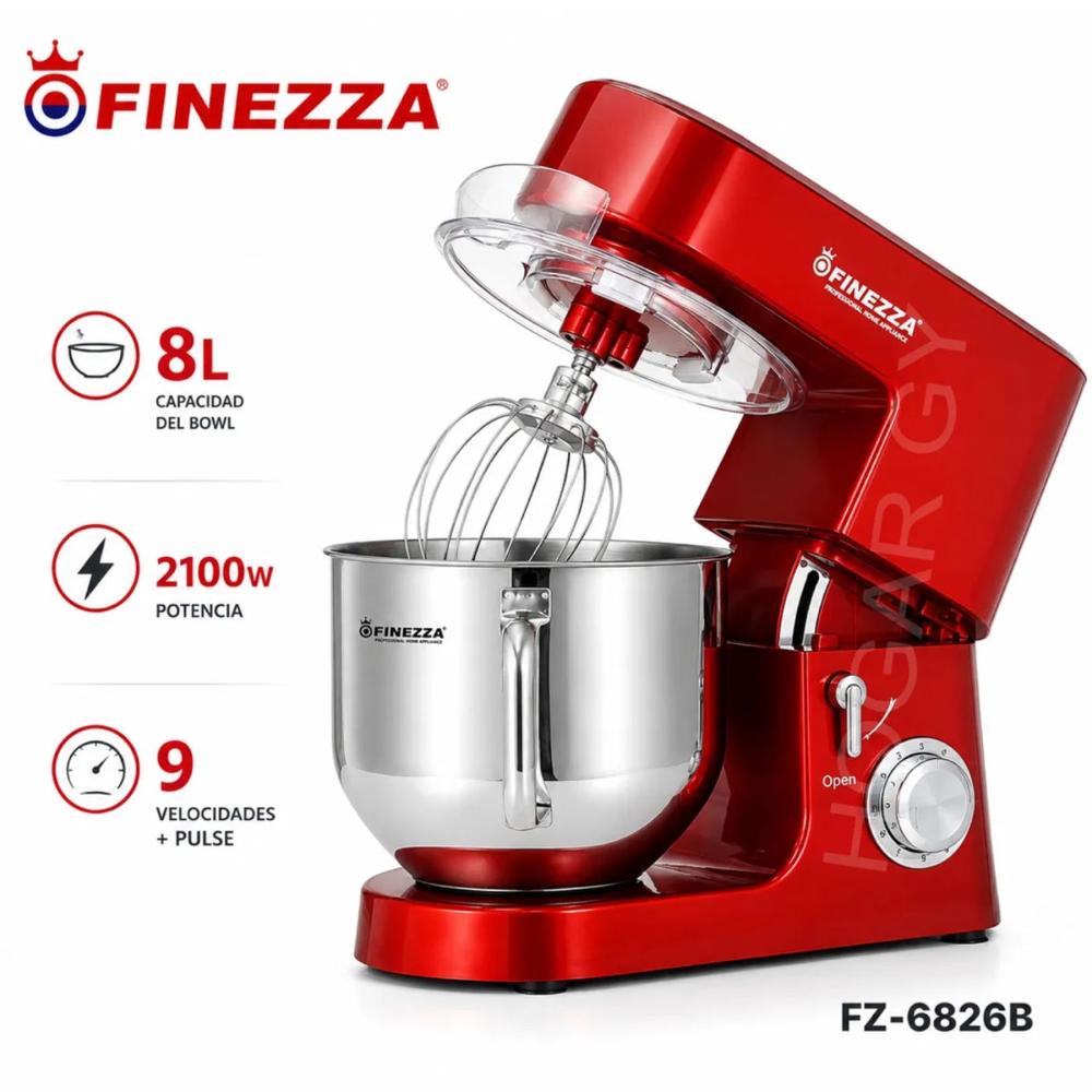 Batidora Orbital Finezza FZ-6826B 2100W 8L Stand Mixer