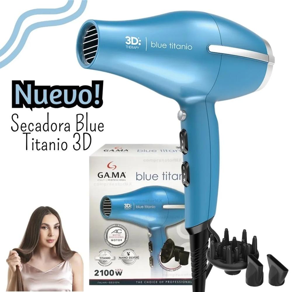 Secadora Gama Blue Titanio 3D Therapy Anti-Frizz