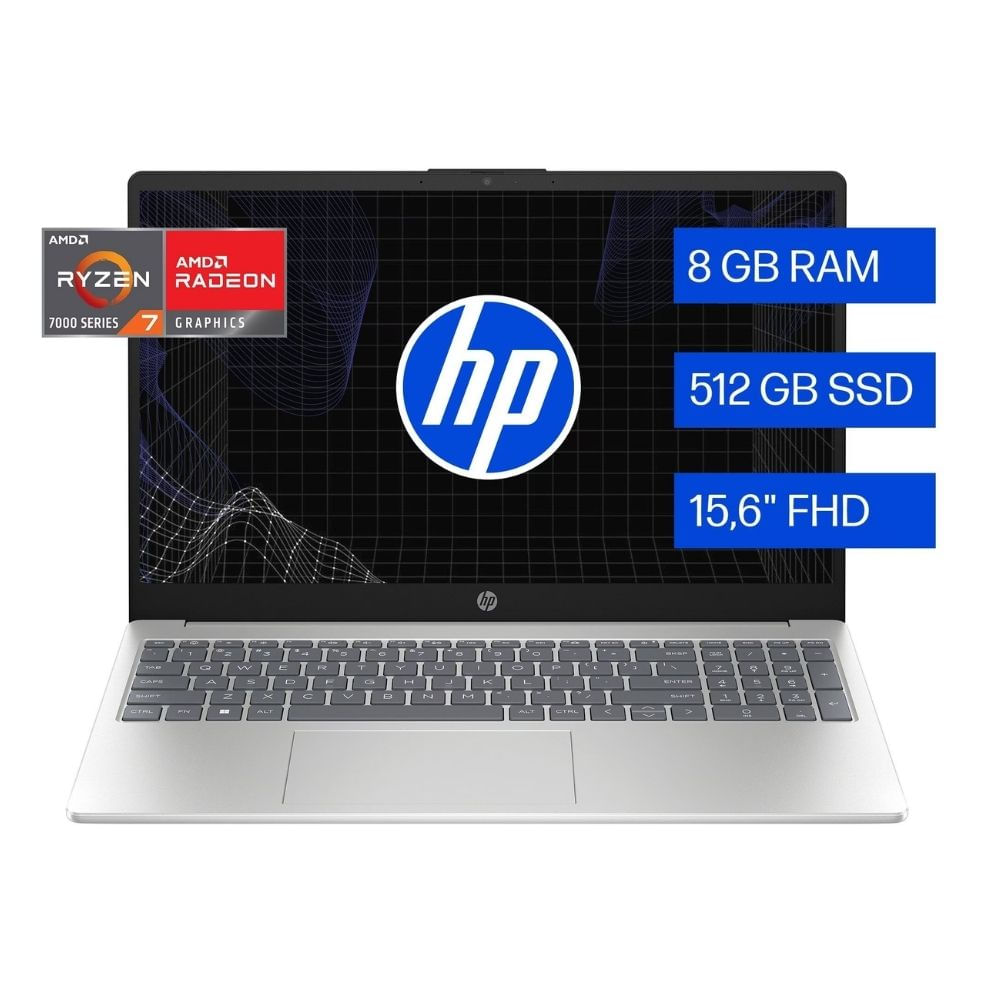 Laptop HP 15-FC0287LA 15.6 Ryzen 7 8GB RAM 512GB SSD