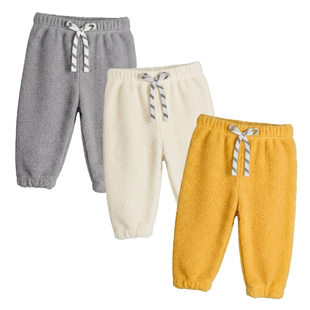 Pantalón Bebé Niño Micropolar Little Sweet x 3 Pantalón Bebé Niño Micropolar Talla de 12 a 18 meses x 3