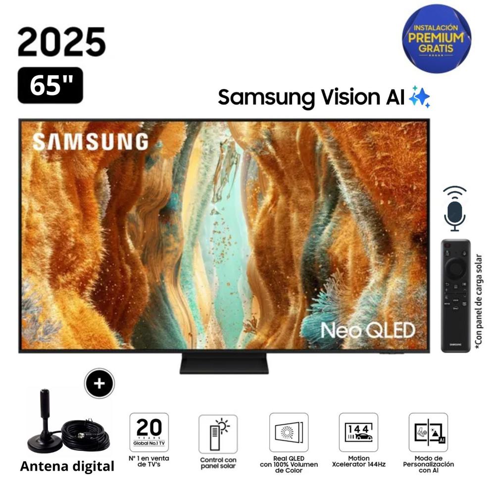 Televisor Samsung 65"" Neo Qled 4k Vision Ai Smart TV QN65QN70F + Antena digital