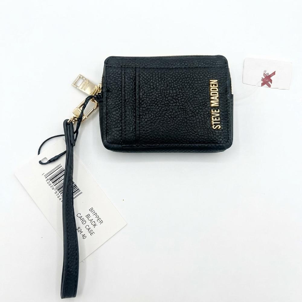 Billetera monedero de mujer Steve Madden elegante y duradera negro