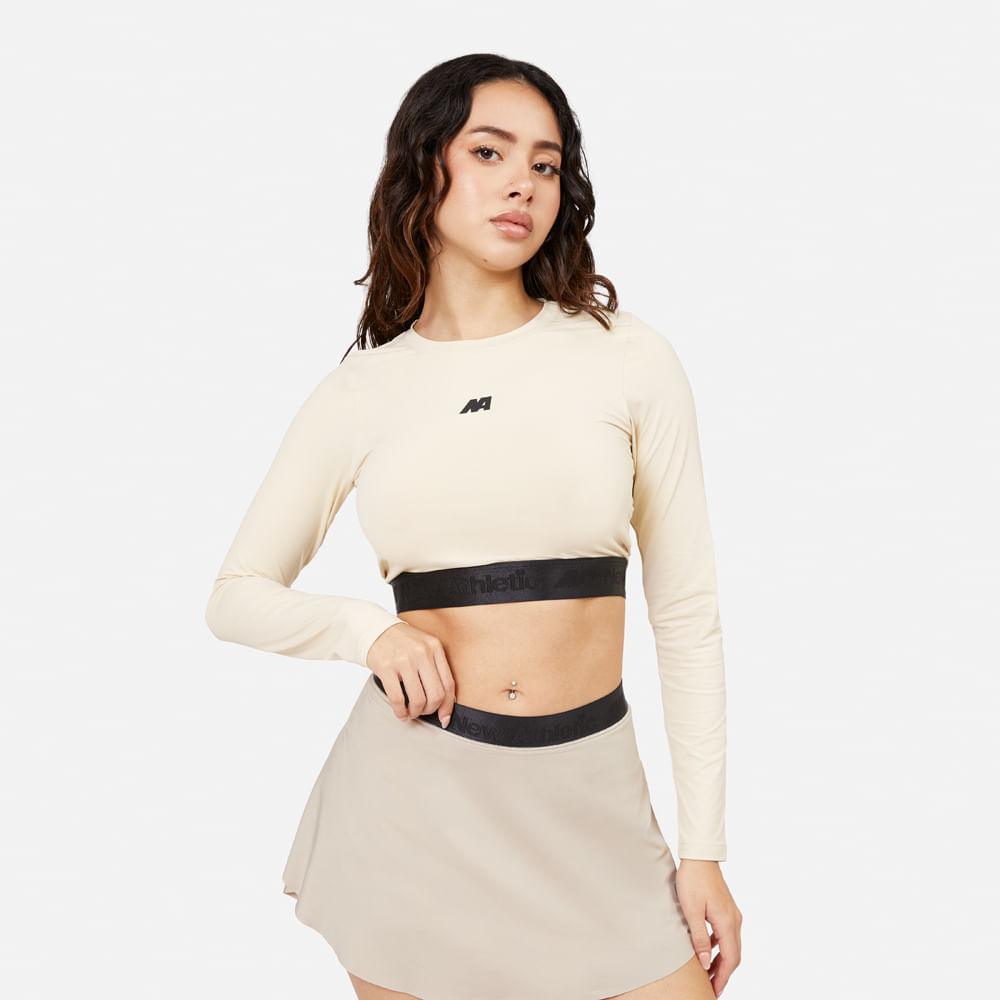 Ropa Deportiva New Athletic Polo ML Aurora 081-8080 para Mujer 0M Beige