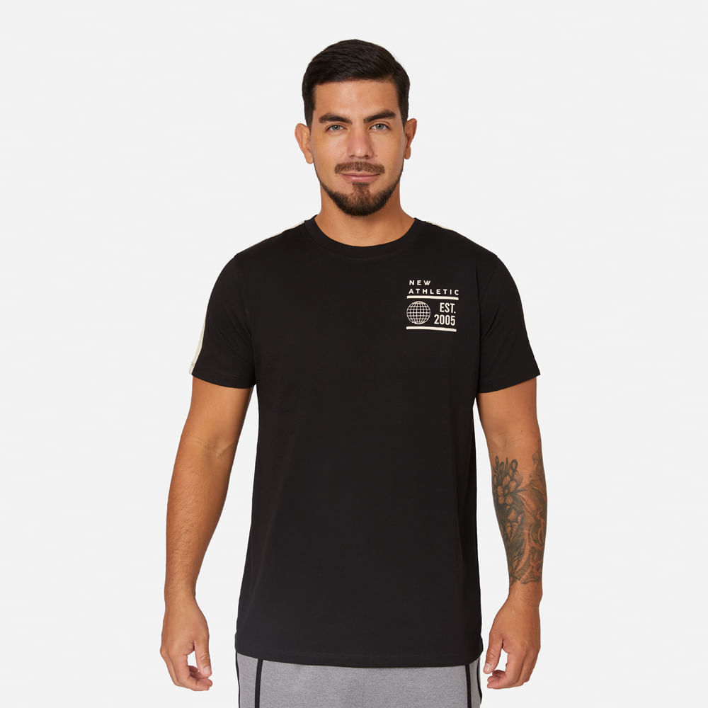Ropa Urbana New Athletic Polo MC Dante 148-0202 para Hombre 0L Negro