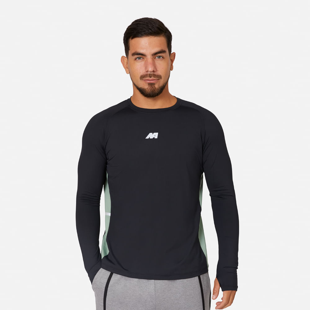 Ropa Deportiva New Athletic Polo ML Romel 084-0202 para Hombre 0M Negro