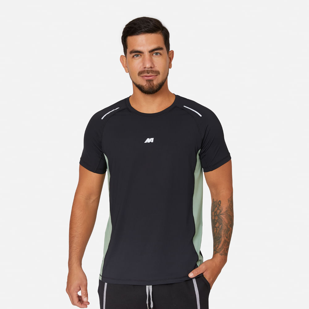 Ropa Deportiva New Athletic Polo MC Amareto 197-0202 para Hombre 0L Negro